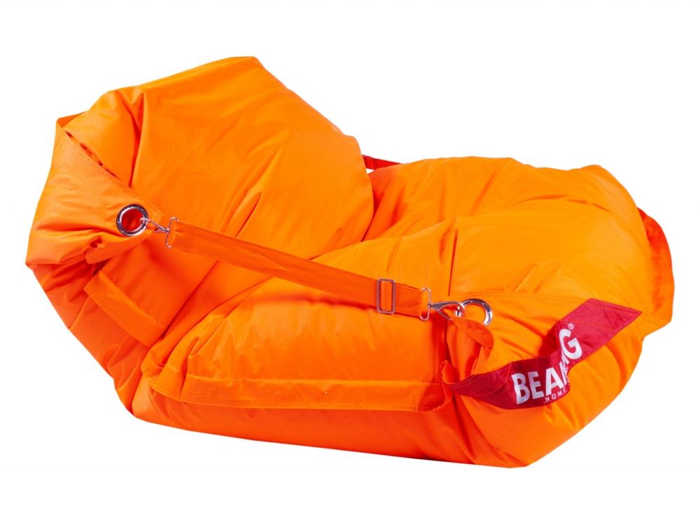 Beanbag Sedací vak 189x140 comfort s popruhmi fluo orange